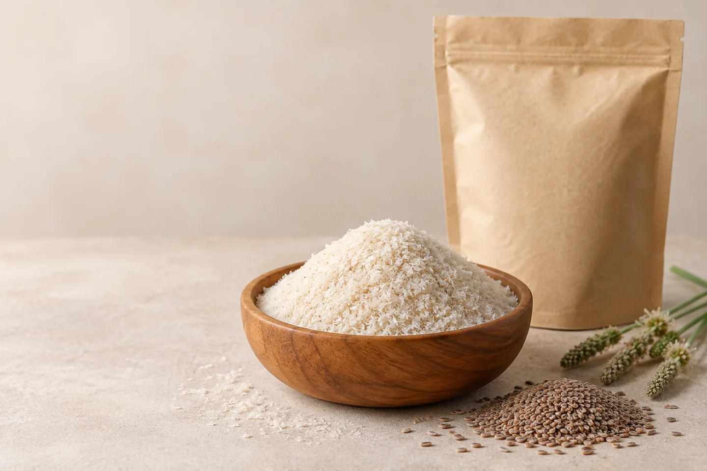 Psyllium husk and Plantago ovata seeds prepared for bulk export from India